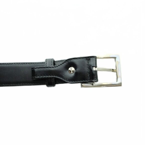 Bvlgari Belt Silver Leather Logo 110 44 Black main image 6